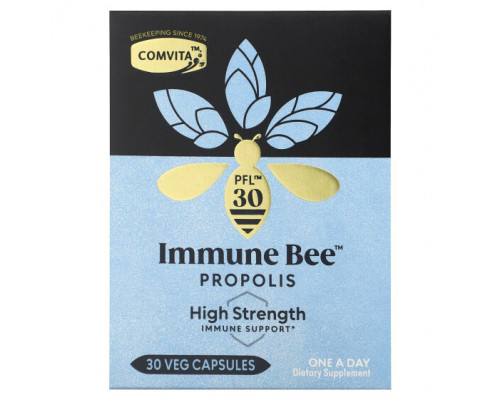 Прополис и пчелиное маточное молочко Comvita, Immune Bee Propolis, PFL30, 30 Veg Capsules Прополис и пчелиное маточное молочко Comvita, Immune Bee Propolis, PFL30, 30 Veg Capsules