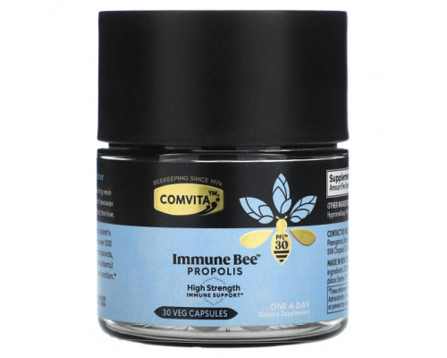 Прополис и пчелиное маточное молочко Comvita, Immune Bee Propolis, PFL30, 30 Veg Capsules Прополис и пчелиное маточное молочко Comvita, Immune Bee Propolis, PFL30, 30 Veg Capsules