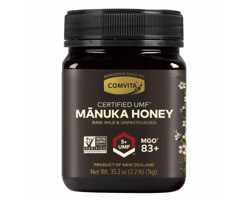 Comvita, Raw Manuka Honey, Certified UMF 5+ (MGO 83+), 2.2 lb (1 kg) Comvita, Raw Manuka Honey, Certified UMF 5+ (MGO 83+), 2.2 lb (1 kg)