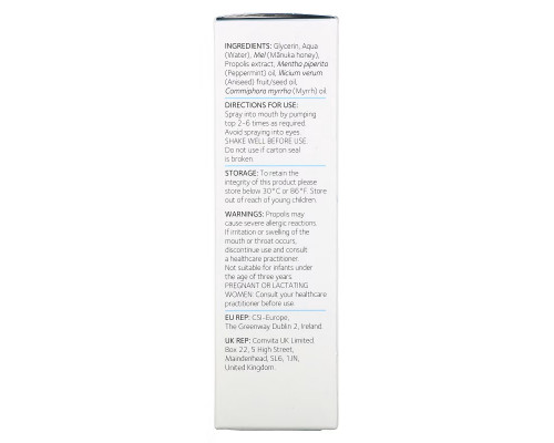 Comvita, Propolis Oral Spray, Peppermint, Aniseed and Myrrh, 0.7 fl oz (20 ml) Comvita, Propolis Oral Spray, Peppermint, Aniseed and Myrrh, 0.7 fl oz (20 ml)