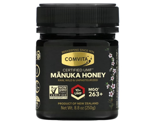 Comvita, Raw Manuka Honey, Certified UMF 10+ (MGO 263+), 8.8 oz (250 g) Comvita, Raw Manuka Honey, Certified UMF 10+ (MGO 263+), 8.8 oz (250 g)
