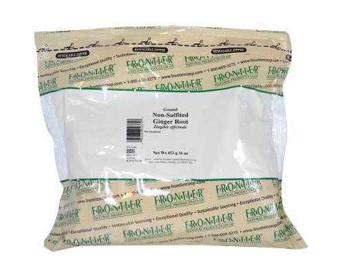 Frontier Natural Products, Молотый несульфитированный корень имбиря, 16 унций (453 г) Frontier Natural Products, Молотый несульфитированный корень имбиря, 16 унций (453 г)