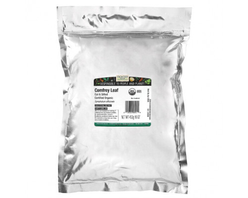 Растительные экстракты и настойки Frontier Co-op, Organic Comfrey Leaf, Cut & Sifted , 16 oz (453 g) Растительные экстракты и настойки Frontier Co-op, Organic Comfrey Leaf, Cut & Sifted , 16 oz (453 g)