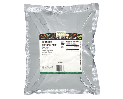 Frontier Natural Products, Органическая порезанная и отобранная эхинацея пурпурная, 16 унций (453 г)