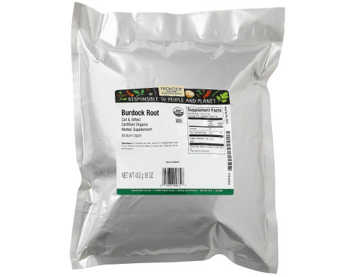 Frontier Natural Products, Органический порезанный и просеянный корень лопуха, 16 унций (453 г) Frontier Natural Products, Органический порезанный и просеянный корень лопуха, 16 унций (453 г)
