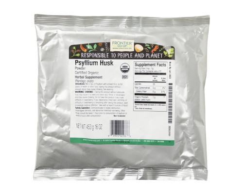 Frontier Natural Products, Органическая молотая шелуха подорожника, 16 унций (453 г) Frontier Natural Products, Органическая молотая шелуха подорожника, 16 унций (453 г)