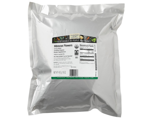 Frontier Natural Products, Органические нарезанные и просеянные цветки гибискуса Fair Trade, 16 унций (453 г) Frontier Natural Products, Органические нарезанные и просеянные цветки гибискуса Fair Trade, 16 унций (453 г)
