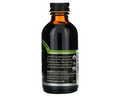 Frontier Natural Products, Экстракт органической ванили, Индонезия, выращенный на ферме продукт, 2 жидких унции (59 мл) Frontier Natural Products, Экстракт органической ванили, Индонезия, выращенный на ферме продукт, 2 жидких унции (59 мл)