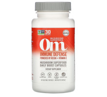 Organic Mushroom Nutrition, Иммунная защита, на основе рейши + витамина С, 697 мг, 90 вегетарианских капсул