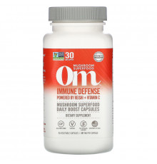 Organic Mushroom Nutrition, Иммунная защита, на основе рейши + витамина С, 697 мг, 90 вегетарианских капсул
