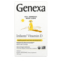 Genexa, Infant Vitamin D3, Newborn+, Organic Vanilla Flavor, 400 IU,  0.10 fl oz (3 ml)
