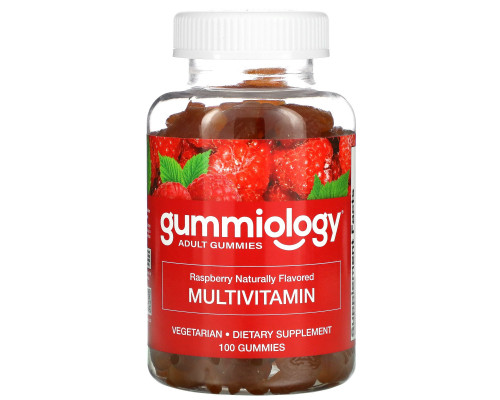Gummiology, Adult Mega Multivitamins Gummies, Natural Raspberry Flavor, 100 Vegetarian Gummies Gummiology, Adult Mega Multivitamins Gummies, Natural Raspberry Flavor, 100 Vegetarian Gummies
