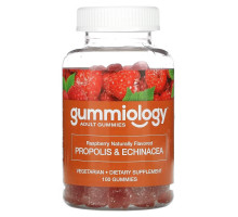 Gummiology, Adult Propolis & Echinacea Gummies, Natural Raspberry Flavor, 100 Vegetarian Gummies