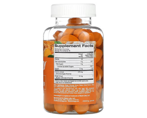 Gummiology, Adult Turmeric & Ginger Gummies, Tropical Fruit Flavors, 100 Vegetarian Gummies Gummiology, Adult Turmeric & Ginger Gummies, Tropical Fruit Flavors, 100 Vegetarian Gummies