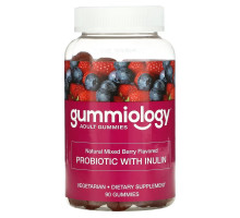 Gummiology, Probiotic with Inulin Gummies, Mixed Berry, 90 Vegetarian Gummies
