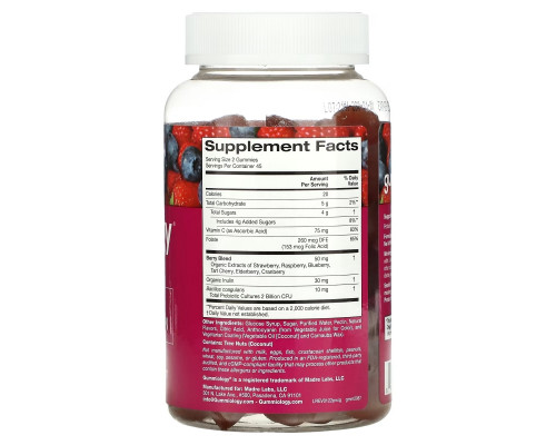 Gummiology, Probiotic with Inulin Gummies, Mixed Berry, 90 Vegetarian Gummies Gummiology, Probiotic with Inulin Gummies, Mixed Berry, 90 Vegetarian Gummies