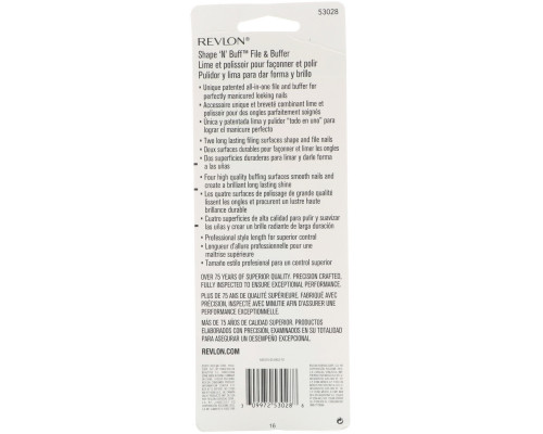 Revlon, Shape-N-Buff, баф для ногтей, 1 шт. Revlon, Shape-N-Buff, баф для ногтей, 1 шт.