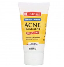 De La Cruz, Ointment, Acne Treatment with 10% Sulfur, Maximum Strength, 2.6 oz (74 g)