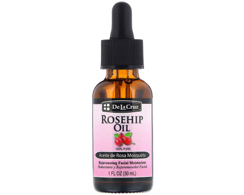 De La Cruz, Rosehip Oil, 100% Pure, Rejuvenating Facial Moisturizer, 1 fl oz (30 ml) De La Cruz, Rosehip Oil, 100% Pure, Rejuvenating Facial Moisturizer, 1 fl oz (30 ml)