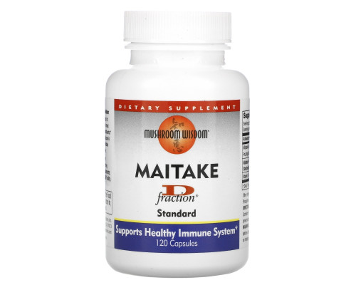 Grifron Maitake Mushroom Wisdom Грибы майтакэ D-фракция стандарт 120 капсул Grifron Maitake Mushroom Wisdom Грибы майтакэ D-фракция стандарт 120 капсул
