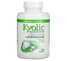 Kyolic, Экстракт зрелого чеснока, для сердечно-сосудистой системы, формула 100, 300 капсул