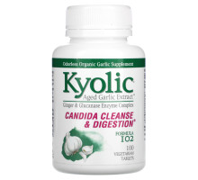 Kyolic, Формула 102 Kyolic, очищение от кандиды и улучшение пищеварения, 100 вегетарианских таблеток