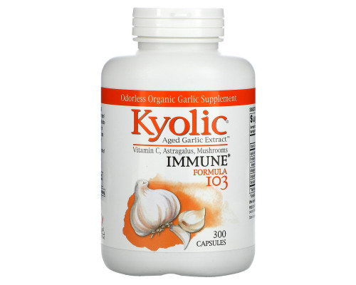 Kyolic, Состав №103 для поддержания иммунитета, 300 капсул Kyolic, Состав №103 для поддержания иммунитета, 300 капсул