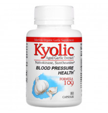 Kyolic, Aged Garlic Extract, Blood Pressure Health, Formula 109, 80 Capsules