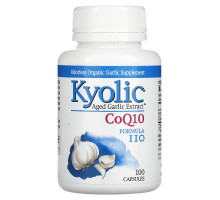 Kyolic, Экстракт Выдержанного Чеснока и Коэнзим Q10, Формула 110, 100 Капсул