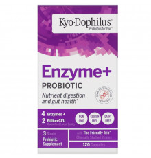 Kyolic, Kyo•Dophilus, пробиотики плюс ферменты, 120 капсул