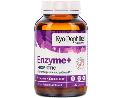Kyolic, Kyo•Dophilus, пробиотики плюс ферменты, 120 капсул