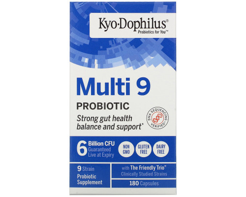 Kyolic, Kyo-Dophilus 9, 180 капсул Kyolic, Kyo-Dophilus 9, 180 капсул