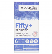 Kyolic, Kyo-Dophilus, Fifty + Probiotic, 6 Billion CFU, 30 Vegetarian Capsules
