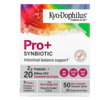 Kyolic, Kyo-Dophilus, Pro+Synbiotic, Berry Smoothie, 20 Billion CFU, 50 Chewable Tablets