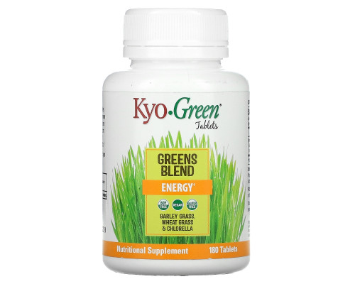 Kyolic, Kyo-Green фитонутриентный источник, энергия, 180 таблеток Kyolic, Kyo-Green фитонутриентный источник, энергия, 180 таблеток