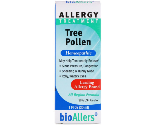 NatraBio BioAllers Tree Pollen Средство от Аллергии 1 жидкая унция (30 мл) NatraBio BioAllers Tree Pollen Средство от Аллергии 1 жидкая унция (30 мл)