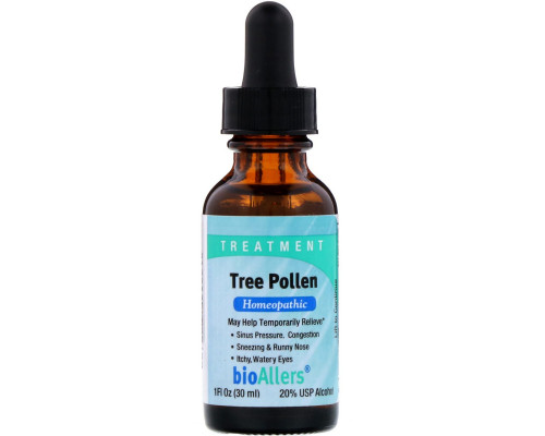 NatraBio BioAllers Tree Pollen Средство от Аллергии 1 жидкая унция (30 мл) NatraBio BioAllers Tree Pollen Средство от Аллергии 1 жидкая унция (30 мл)
