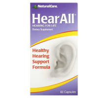 NaturalCare, HearAll, Healthy Hearing Support Formula, 60 Capsules