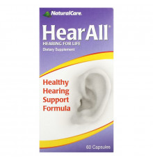 NaturalCare, HearAll, Healthy Hearing Support Formula, 60 Capsules