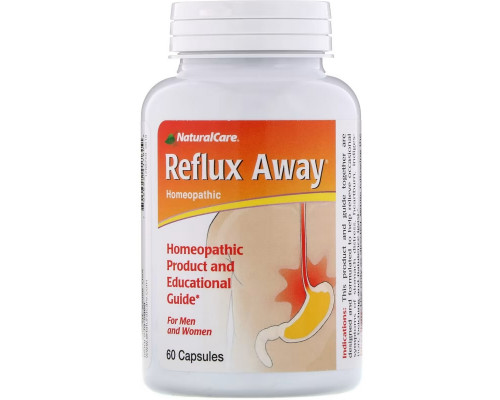 NaturalCare, Reflux-Away, для мужчин и женщин, 60 капсул NaturalCare, Reflux-Away, для мужчин и женщин, 60 капсул