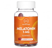 БАДы MRM Nutrition, Жевательные мармеладки с мелатонином, малина, 5 мг, 60 жевательных таблеток
