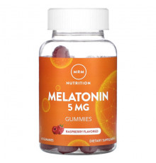 БАДы MRM Nutrition, Жевательные мармеладки с мелатонином, малина, 5 мг, 60 жевательных таблеток