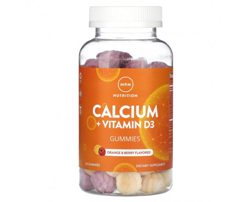 Кальций MRM Nutrition, Жевательные таблетки с кальцием и витамином D3, с апельсином и ягодами, 60 жевательных таблеток Кальций MRM Nutrition, Жевательные таблетки с кальцием и витамином D3, с апельсином и ягодами, 60 жевательных таблеток