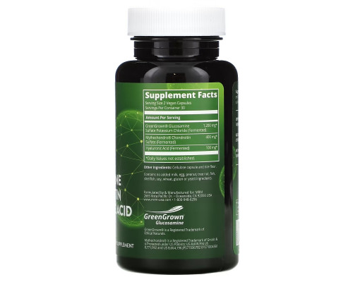 MRM Nutrition, Vegan Glucosamine Chondroitin & Hyaluronic Acid, 60 Vegan Capsules MRM Nutrition, Vegan Glucosamine Chondroitin & Hyaluronic Acid, 60 Vegan Capsules