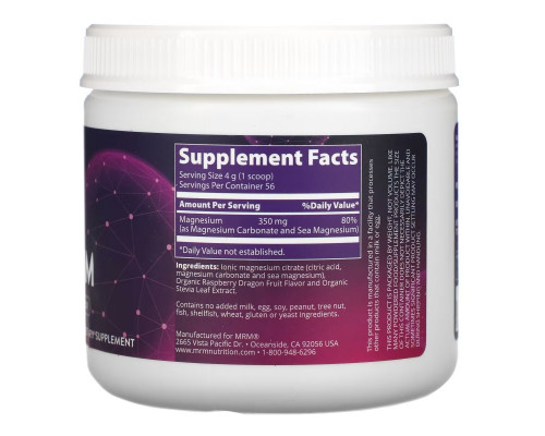 MRM, Relax-All Magnesium, Raspberry Infused Dragon Fruit, 8 oz (226 g) MRM, Relax-All Magnesium, Raspberry Infused Dragon Fruit, 8 oz (226 g)