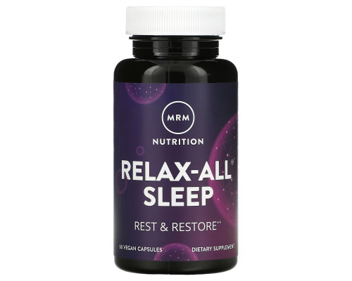 MRM Nutrition, Relax-All Sleep, 60 Vegan Capsules MRM Nutrition, Relax-All Sleep, 60 Vegan Capsules