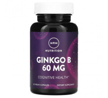 Гинкго Билоба MRM Nutrition, Гинкго B, 60 мг, 60 веганских капсул