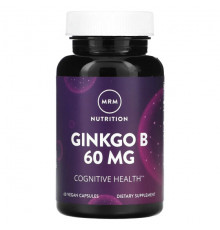 Гинкго Билоба MRM Nutrition, Гинкго B, 60 мг, 60 веганских капсул