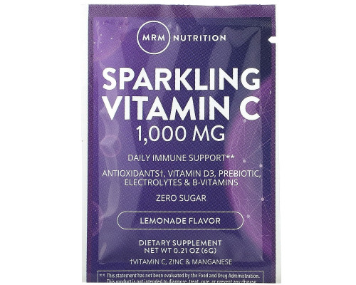 MRM, Sparkling Vitamin C, Lemonade, 1000 mg, 30 Packets, 0.21 oz (6 g) MRM, Sparkling Vitamin C, Lemonade, 1000 mg, 30 Packets, 0.21 oz (6 g)