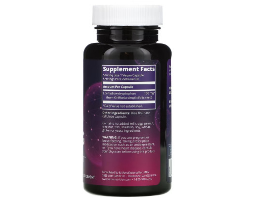 MRM Nutrition, 5-HTP, 100 mg, 60 Vegan Capsules MRM Nutrition, 5-HTP, 100 mg, 60 Vegan Capsules